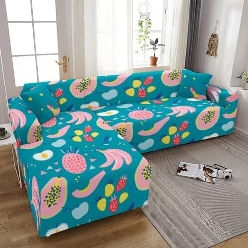 Colorful Fruit T Elastic Slipcovers Lemon Sofa Cover Pineapple Watermelon 1/2/3/4/ Seat Couch Covers for Living Room Stretch