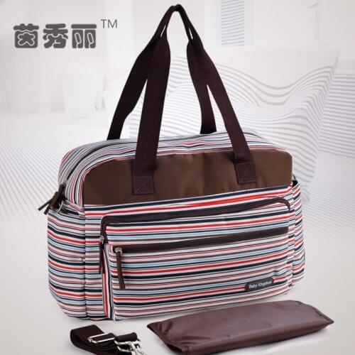 Colorful Strip Nappy Bags Fashion And Multifunctional Baby Diaper Bags Mommy Bags