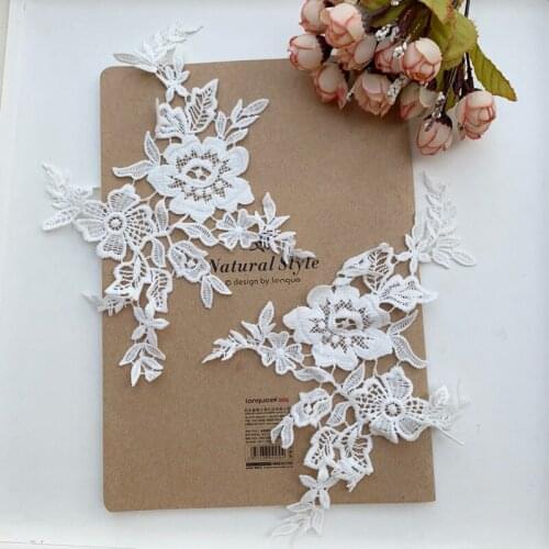 Lace Applique Medallions Piece Lace Embroidery Applique Lace DIY Wedding Dress lace motif