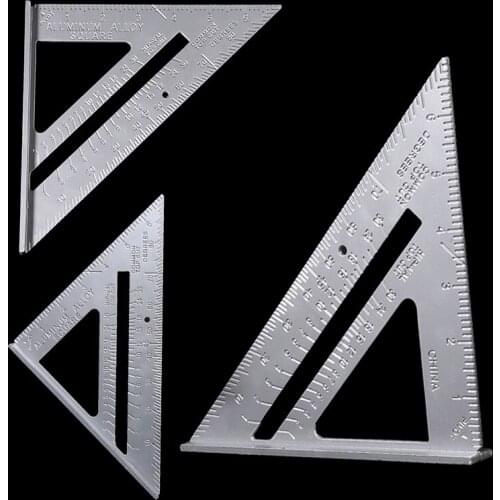 7 Inch Aluminum Alloy Measuring Ruler Rafter Triangle Ruler Square Speed Carpenter Framing Measuring Tool