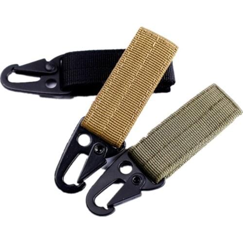 Multifunctional Nylon Carabiner Quickdraws Key Chain Hook Webbing Buckle Hanging Belt Clip Kit Tactical Bag Molle Strap