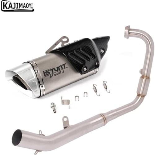 Motorcycle Exhaust full System Modified Front Middle Link Pipe Connecting Muffler Escape Moto Decibel killer for voge 300RR