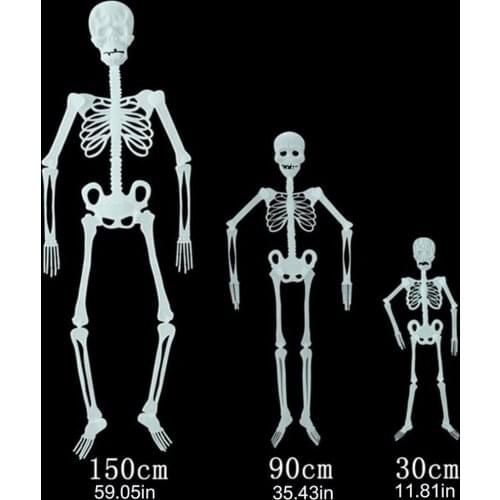 New Halloween Luminous Skeleton Glow In The Dark Skeleton Halloween Haunted House Horror Decorations Outdoor Yard Garden Hanging