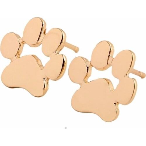 New Fashion Tiny Cute Cat Print Earrings for Women Cat and Dog Paw Earrings charm pretty gift jewelry