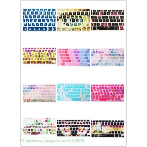 New Silicone US Printed Color Keyboard Cover For New Macbook Air Pro Retina 13 15 keyboard Film