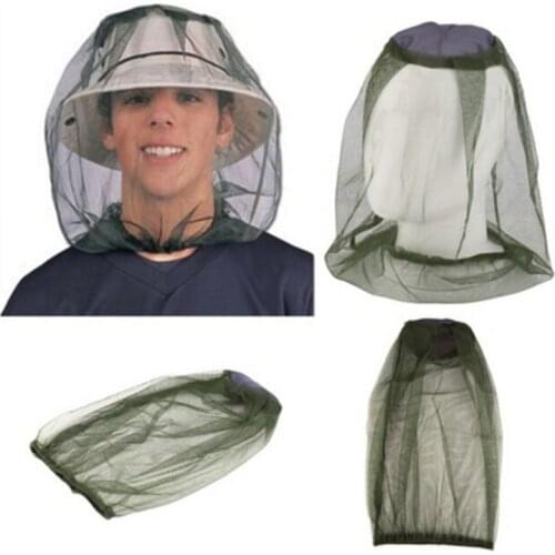 1pc Insect Mosquito Net Mesh Face Fishing Hunting Outdoor Camping Hat Protector Cap