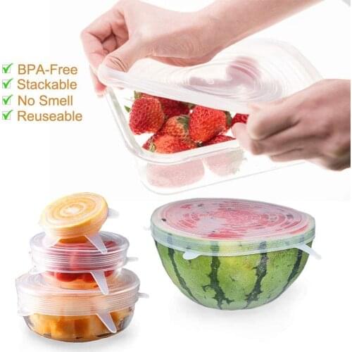 Silicone Elastic Cover Universal Cover Silicone Bowl Pot Cover Silicone Cover Pot Cooking Food Sealing Preservation Cookware Kit