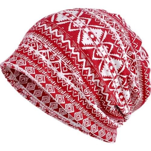 Sports cycling running caps head cap bib cap outdoor sports autumn winter dual-use geometric pattern fitness warm hat