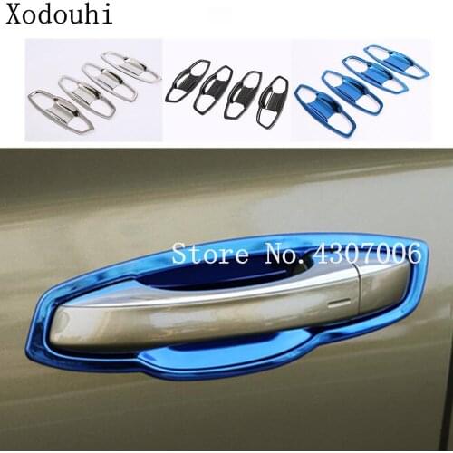 Car Styling Cover Protection Detector Trim Stainless Steel External Door Bowl Frame 4pcs For Skoda Karoq 2017 2018 2019 2020