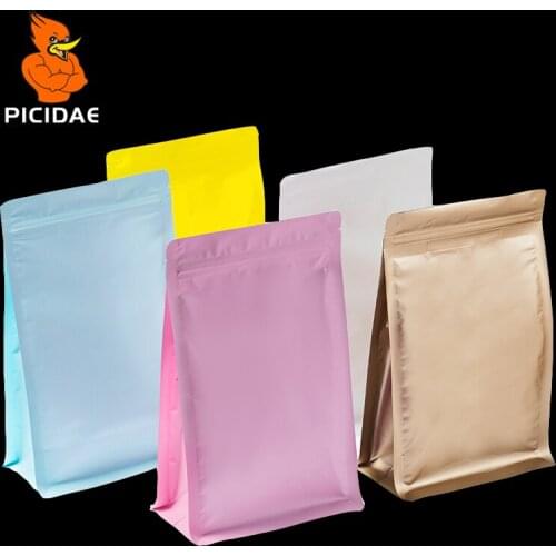 Organ Zipper Zip Lock Aluminum Foil Bag Eight-sided Seal Store Packaging Dog Cat Powder Nuts Snacks Candy Cheese Milk Tea Coffee