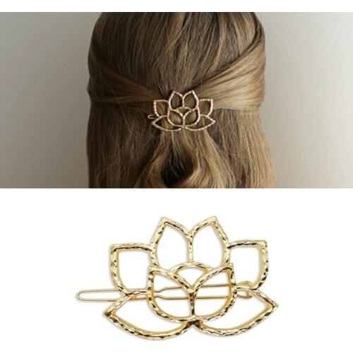 1Pc Womens Fashion Hair Accessorie Lotus Retro Styling Hairpin Hair Clips Headdress Flower Hair Accessories