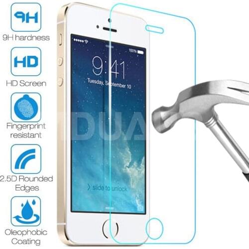 9H Tempered Glass on the For iPhone 11 Pro X XR XS Max Screen Protector For iPhone 5 5S 5C SE 2020 Safety Protective Glass Film