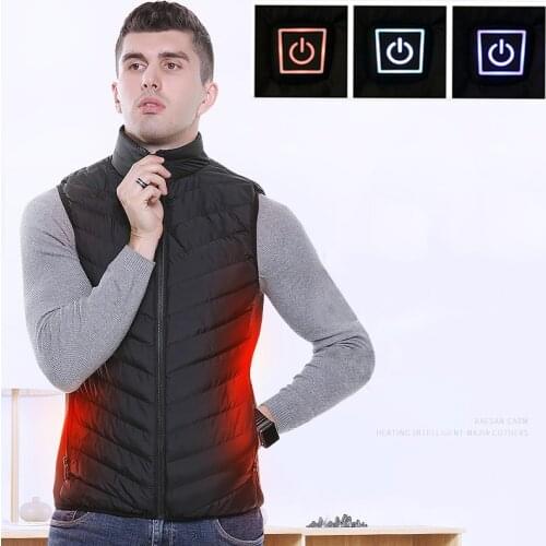 Usb Heated Jacekt Warm Heated Vest Usb Vest Heating Fishing Nerf Colete Vest Usb Heat Outdoor Heated Vest +size Gilet Chauffant