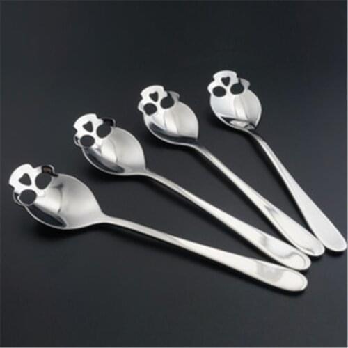 1Pc Sugar Spoon Skull Shaped Dessert Spoon Stainless Steel Coffee Scoop Perfect Tea Dipper Kitchen Cooking Accessories