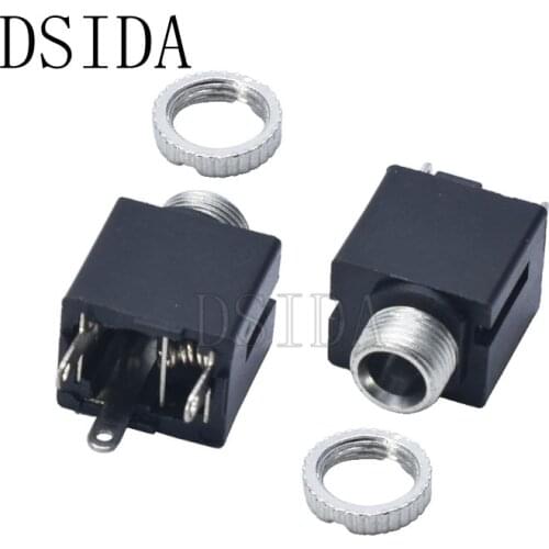 10Pcs PJ-301CM 3.5MM Female Headphone Plug Dual Channel Audio Video Welding Line For Headphone Socket PJ301CM