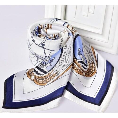 100% Natural Silk Square Women Neckerchief Print Small Real Silk Scarf Bandana Ladies Pure Silk Headscarf Kerchief for Ladies