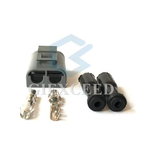2 Sets Female 2 Pin Automotive Connector Waterproof Car Socket With Terminals Rubber Seal