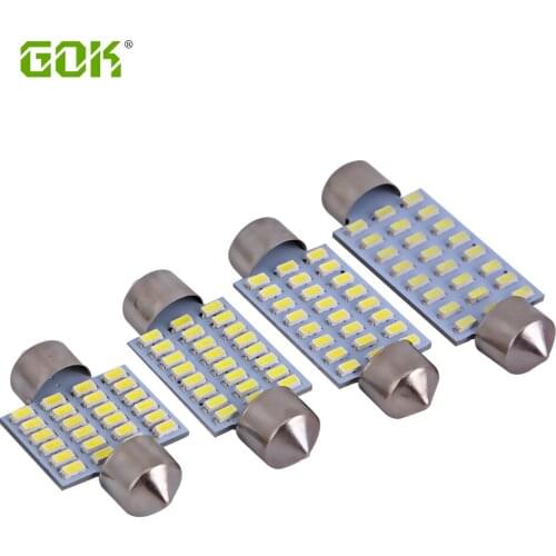 2pcs/lot festoon 24led 3014 smd festoon led reading light 31mm 36mm 39mm 42mm Car LED car Festoon LED Automobile Bulbs