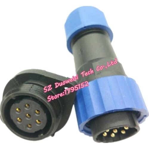 2pcs/lot Waterproof air plug + socket DWS-20 2 / 3 / 4 / 5 pin 7 pin plug diameter 20mm