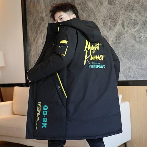2020 New Winter Long Parka Men Hooded Korean Style Jacket Male Warm Winter Coat Mens Thick Zipper Windbreak Outwear Plus Size