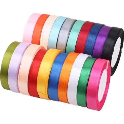 25 Yards/roll) Silk Satin Ribbons Gift Wrapping Decoration Christmas Ribbons DIY Handmade Supplies Ribbon 6/10/15/20/25/40/50mm