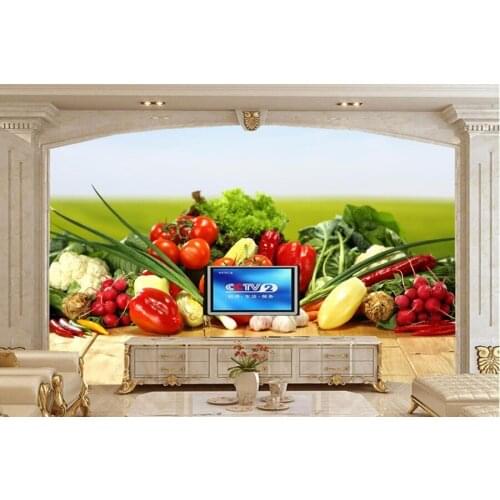 3d embossed wallpaper,Beautiful variety of vegetables on the board food wallpaper,restaurant dining room kitchen large murals