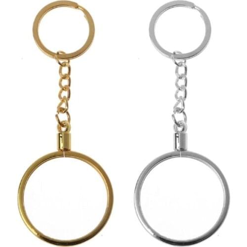 40mm/1.57" Commemorative Coin Holder Keyring Medallion or Chip Collection Souvenir Coin Pendant Keychain Fashion Jewelry