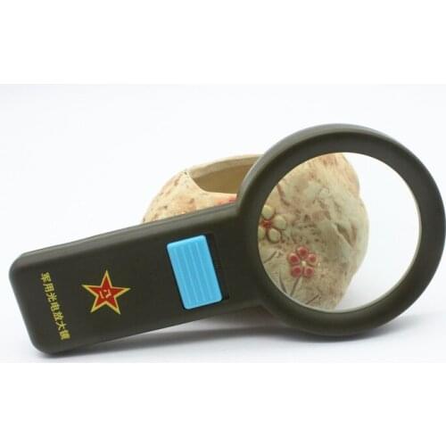 5 Times Toy Gift Children Students Magnifier LED Reading Magnifying Glass Illuminated Household Handheld Office Loupe with Lamps