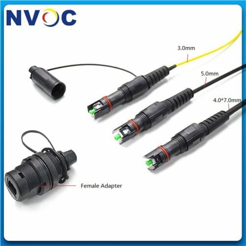 5Pcs/Lot,IP67 Waterproof Outdoor Mini SC/APC 1M 2M 3M 5M 10M Fiber Optic Patch Cord to SC H Connector match Cor ning Optitap