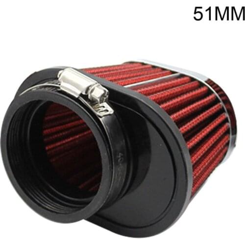 51/55/60mm Universal Motorcycle Air Filter Car Motorbike Air Intake Accessories