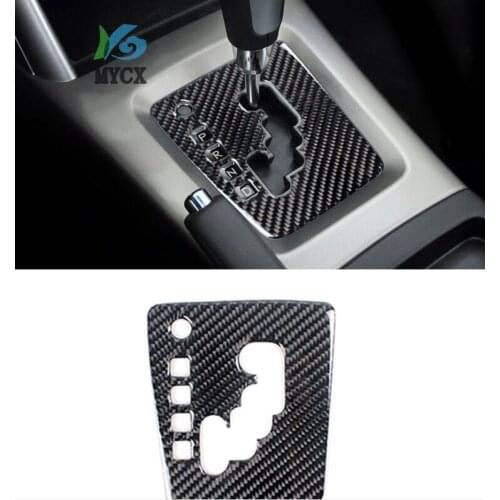 Car Center Console Geat Shift Frame Decoration Cover Trim For Subaru Forester 2008 - 2012 LHD Carbon Fiber Modified Decals