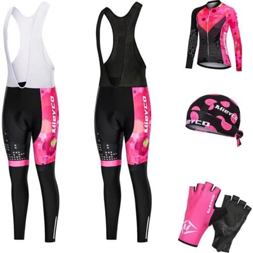 Quick Dry Cycling Jersey Set Autumn Bodysuit Women Mujer Clothing Road Bike Suit Bicycle Bib Pants MTB Maillot Ciclismo Jumpsuit