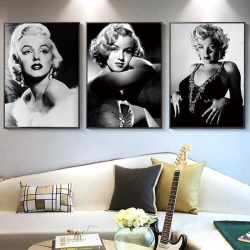 Black and White Sexy Women Photo Famous Vintage Posters and Prints Canvas Painting Cuadro Wall Art Picture for Living Room Decor