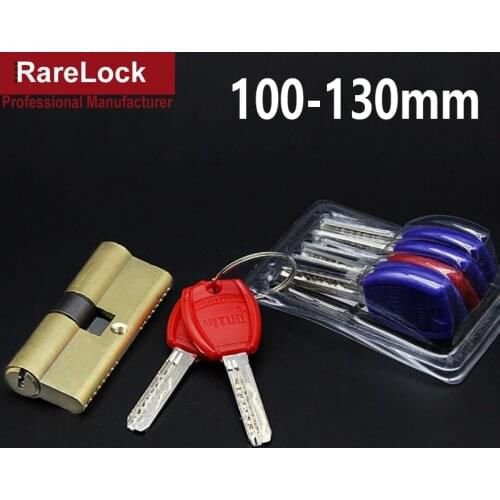 MS546 Door Lock Cylinder 120 130mm for Gate Home Decoration Security Door Wooden Interior Case Hardware DIY i