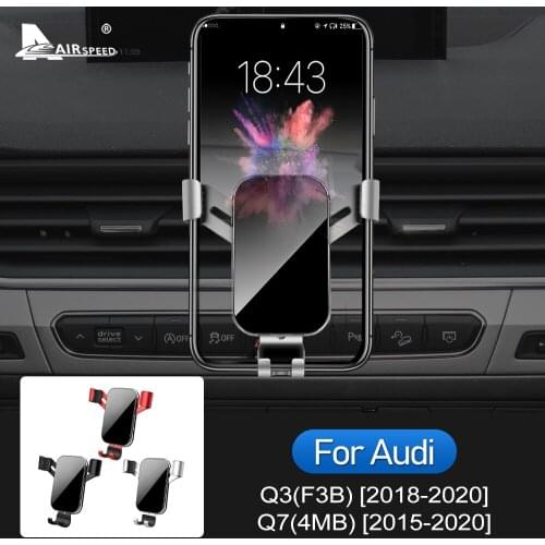 AIRSPEED Car Mobile Phone Holder Air Vent Mount Bracket for AUDI Q3 F3B Q7 4MB Accessories 360 Degree Rotation Gravity GPS Stand