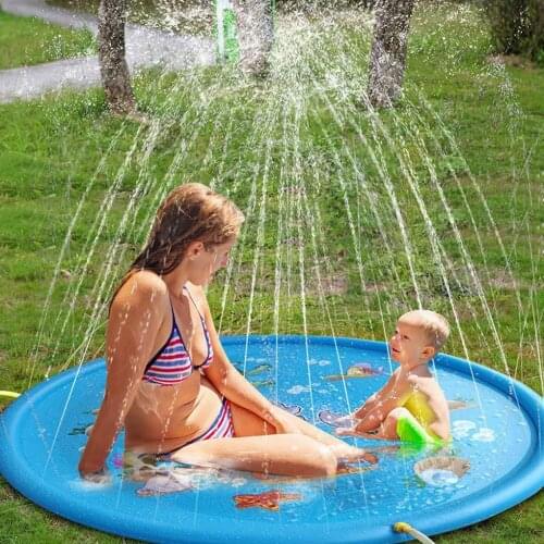Kids Outdoor Sprinkler Mat Inflatable Play Water Pad for Infant Children Summer Sprinkle Toy Mat