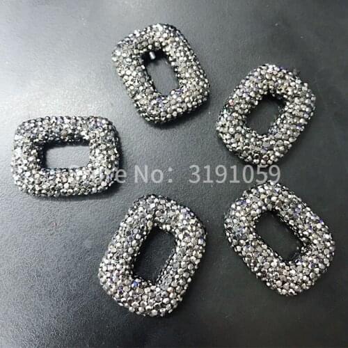European and American exaggerated square rhinestone small beads luxurious banquet superflash accessories