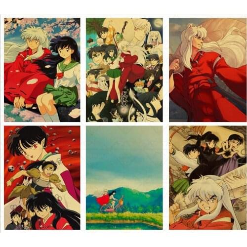 5D diamond painting Japanese anime Inuyasha poster retro diamond embroidery cartoon cross stitch kit mosaic home decoration