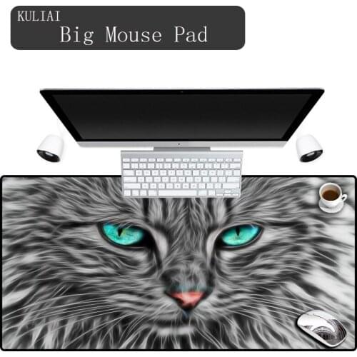XGZ Print Blue Eyes Cat Animal Mouse Pad Lovely Wallpaper Desktop Computer Mousepad Gaming Notebook Keyboard Mousemat Table