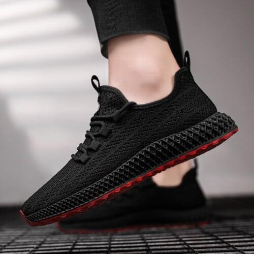 Weweya Black Shoes Men Casual Breathable Lace Up Sneakers Men Mesh Non-slip Hollow Male Footwear Light Tenis Shoes For Men