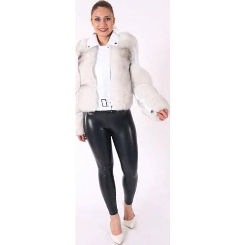 Fashion winter warm leather jacket natural fox fur real fox fur coat winter thick warm coat 2021 Turkish Moda