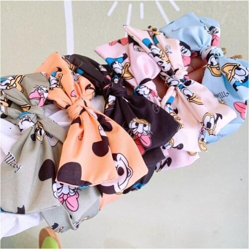 Disneys new original fresh cartoon double-layer cross bowknot variable hair hoop wild card issuing jewelry