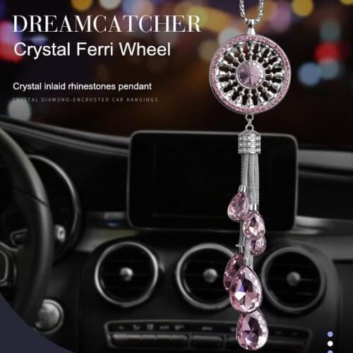 New car crystal pendants Korea cute ladies creative car accessories hotsale gift car pendants