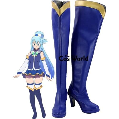 KonoSuba Kono Subarashii Sekai ni Shukufuku wo Aqua Anime Customize Cosplay Shoes Boots
