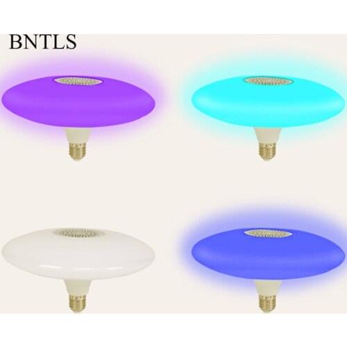 LED Light Bluetooth music bulb RGBW high power30W wireless remote control flying saucer light Bluetooth music flying saucer lamp