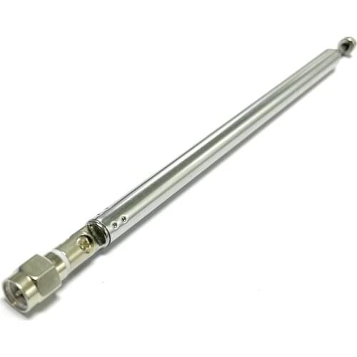 1PC Replacement 164mm long 7 Sections Telescopic Antenna SMA Male for Radio TV Aerial DIY Wholesale Price