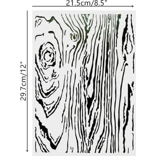 DIY Painting A4 Size Growth Ring Pattern Stencil Template For Wall Furniture Fabric Painting Decorative