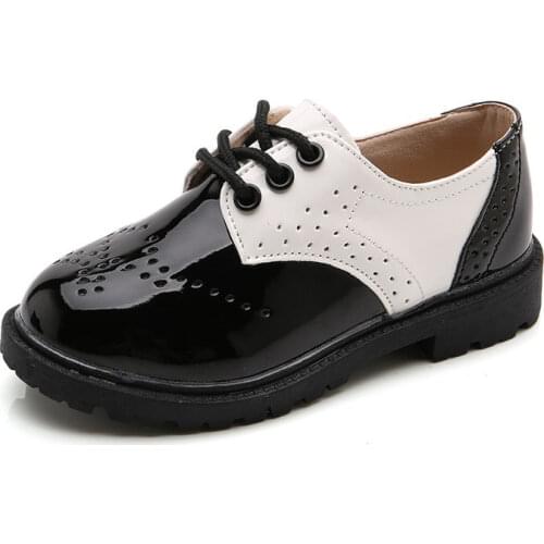 JGVIKOTO Boys Shoes Kids Leather Shoes Children Casual Sneakers Oxforts Flats Breathable Soft Comfortable For Wedding Party Show