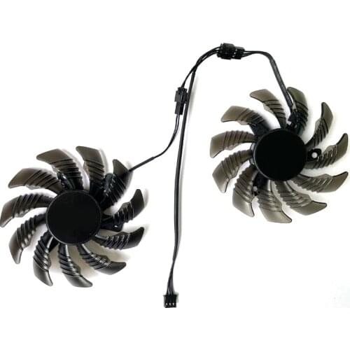 NEW 2PCS 75MM 2PIN 3PIN PLD08010S12H T128010SM GTX960 Cooling Fan For Gigabyte GTX 960 GV-N960OC GTX1650 Graphics Card Fans