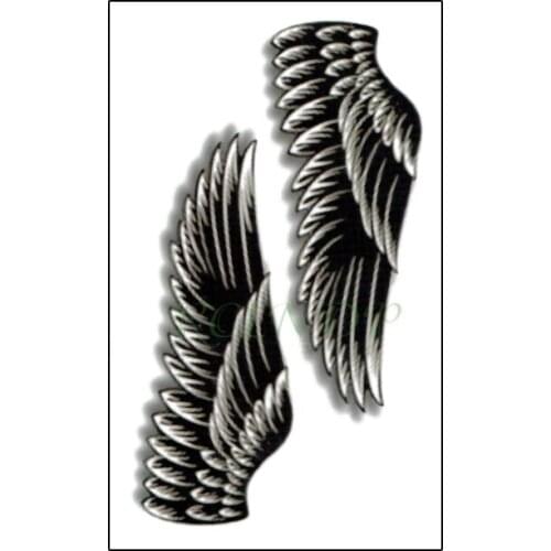 Waterproof Temporary Tattoo Sticker Feather Wings Pattern Element Fake Tatto Flash Tatoo Hand Arm Body Art for Kids Men Women